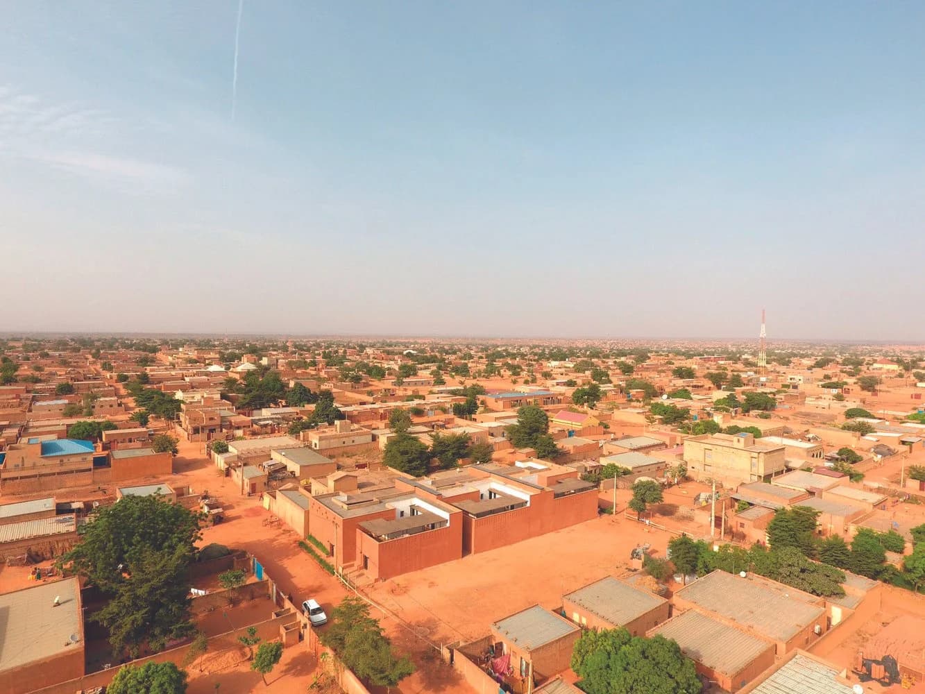 Vue aérienne du projet de logements Niamey 2000 à Niamey