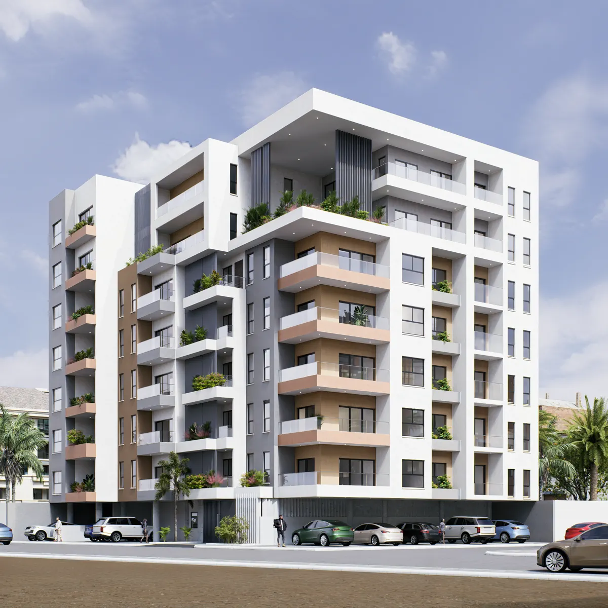 Vue de l’Immeuble Altiora publiée par Baobab Architectes